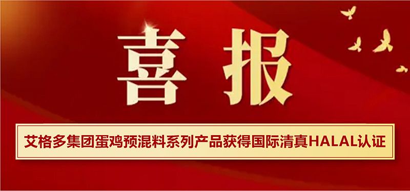 艾格多集團蛋雞預混料系列產品獲得國際清真HALAL認證，開啟國際市場新篇章